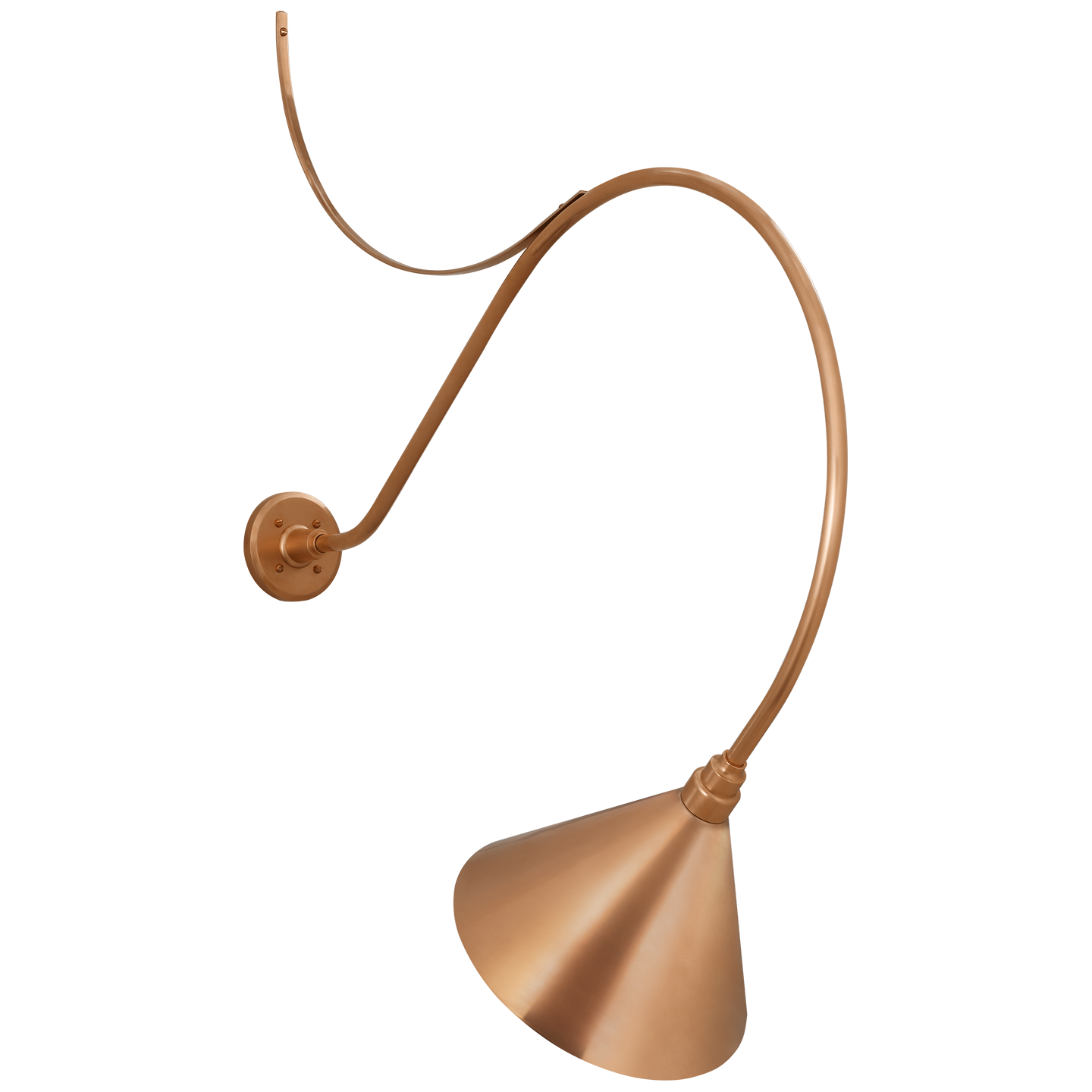 Academy 36" Anchored Larrabee Barn Light | Soft Copper | 12.5 | 12.5" Soft Copper Conical Savannah Shade