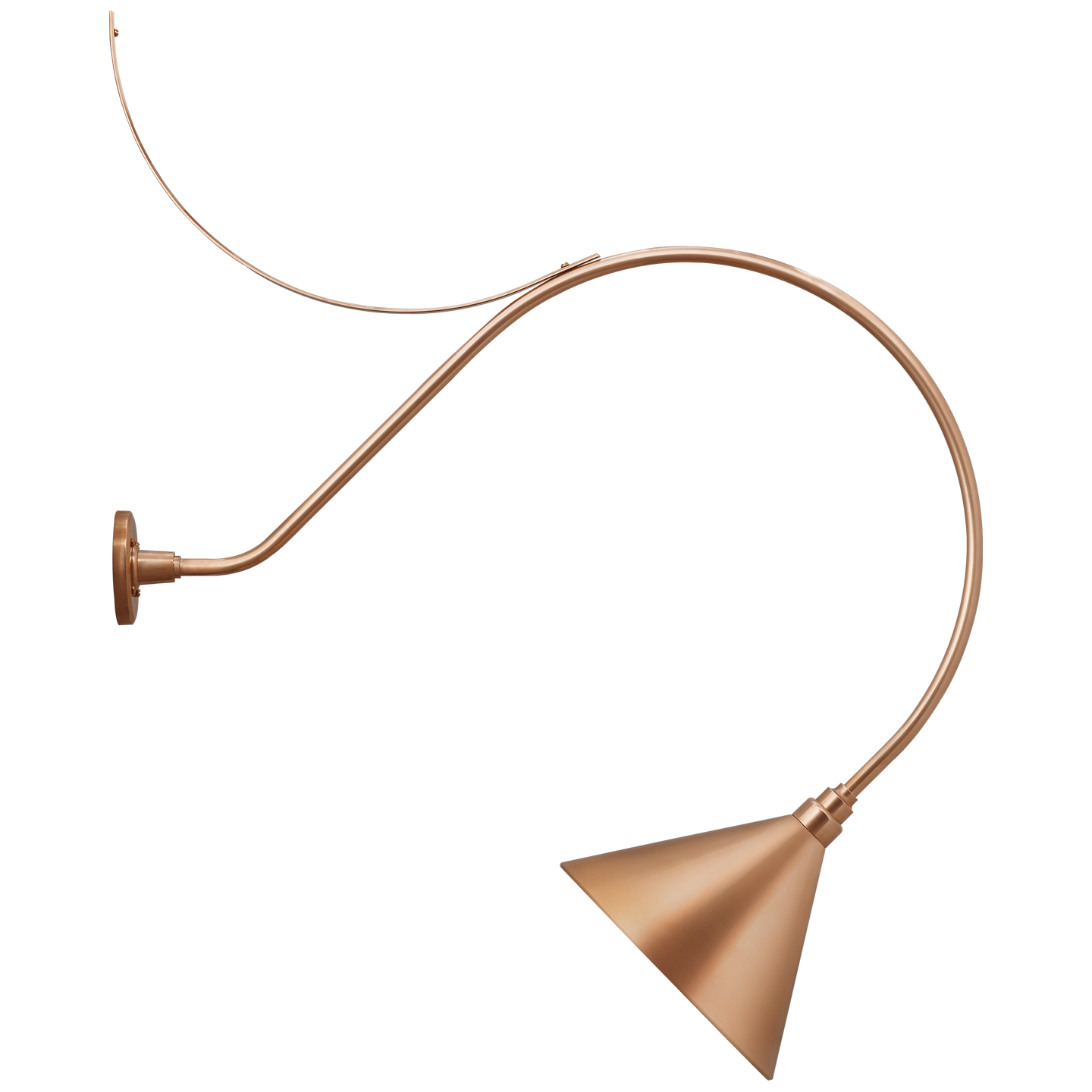 Academy 36" Anchored Larrabee Barn Light | Soft Copper | 12.5 | 12.5" Soft Copper Conical Savannah Shade
