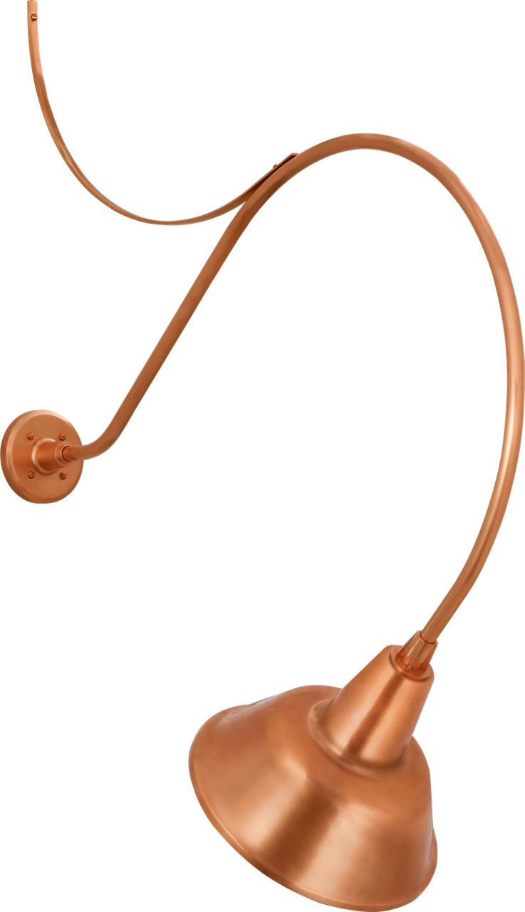 Academy 36" Anchored Larrabee Barn Light | Soft Copper | 12.5 | 12.5" Soft Copper Bowers Shade