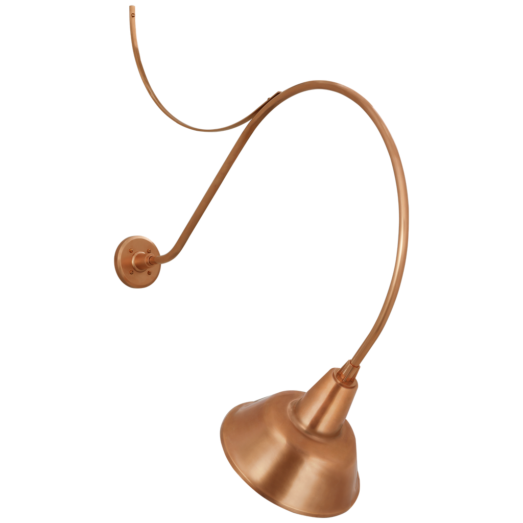 Academy 36" Anchored Larrabee Barn Light | Soft Copper | 12.5 | 12.5" Soft Copper Bowers Shade