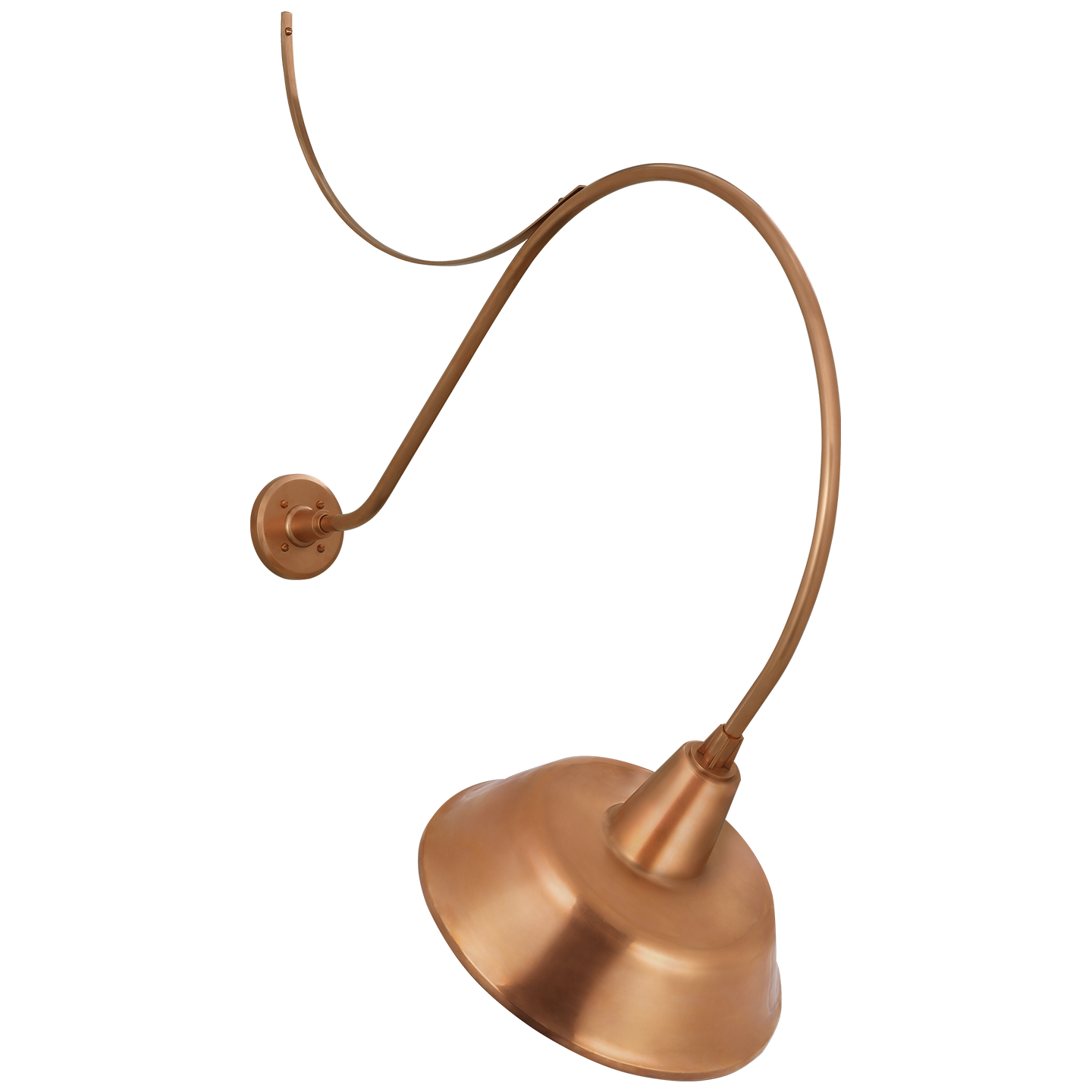 Academy 36" Anchored Larrabee Barn Light | Soft Copper | 16 | 16" Soft Copper Bowers Shade