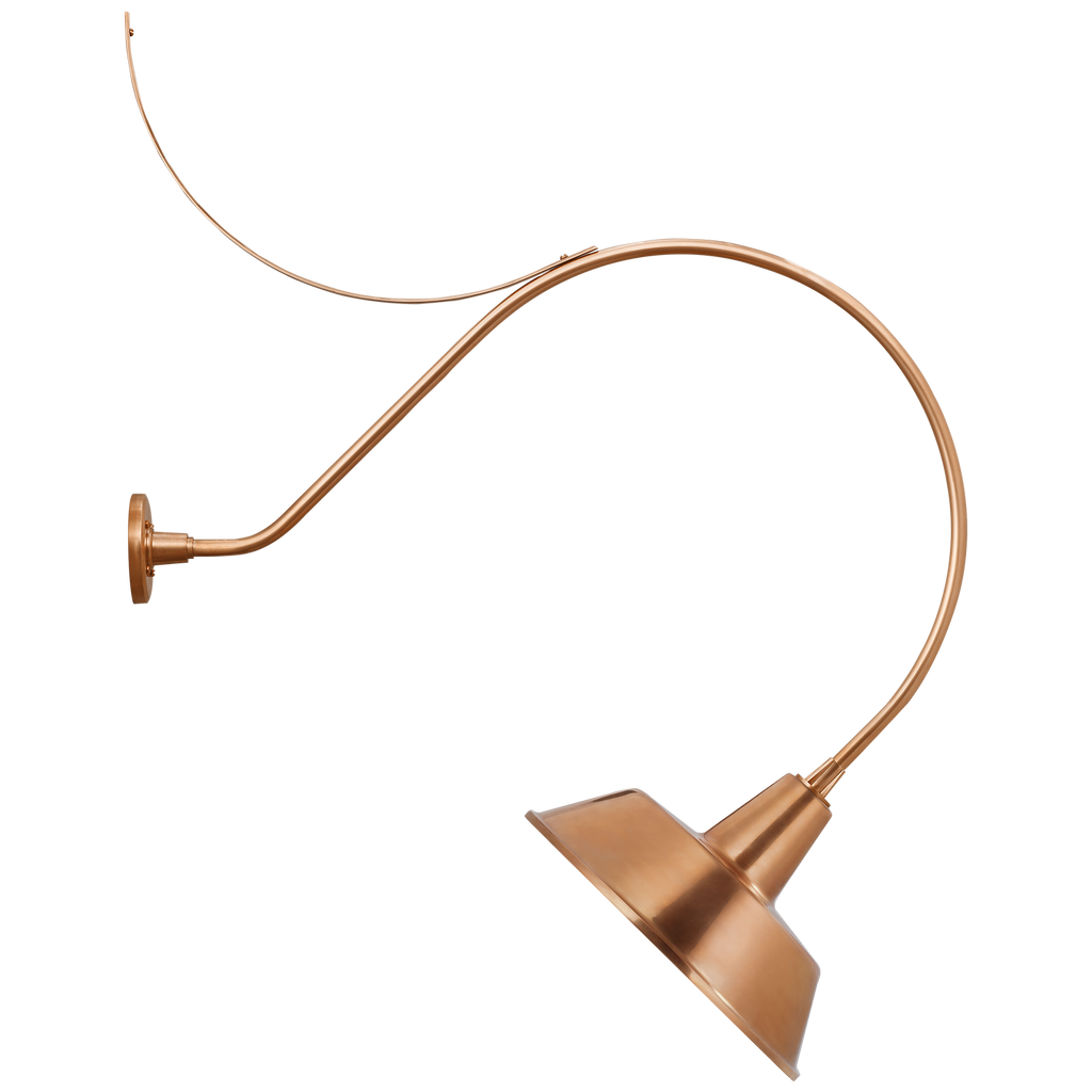 Academy 36" Anchored Larrabee Barn Light | Soft Copper | 16 | 16" Soft Copper Bowers Shade