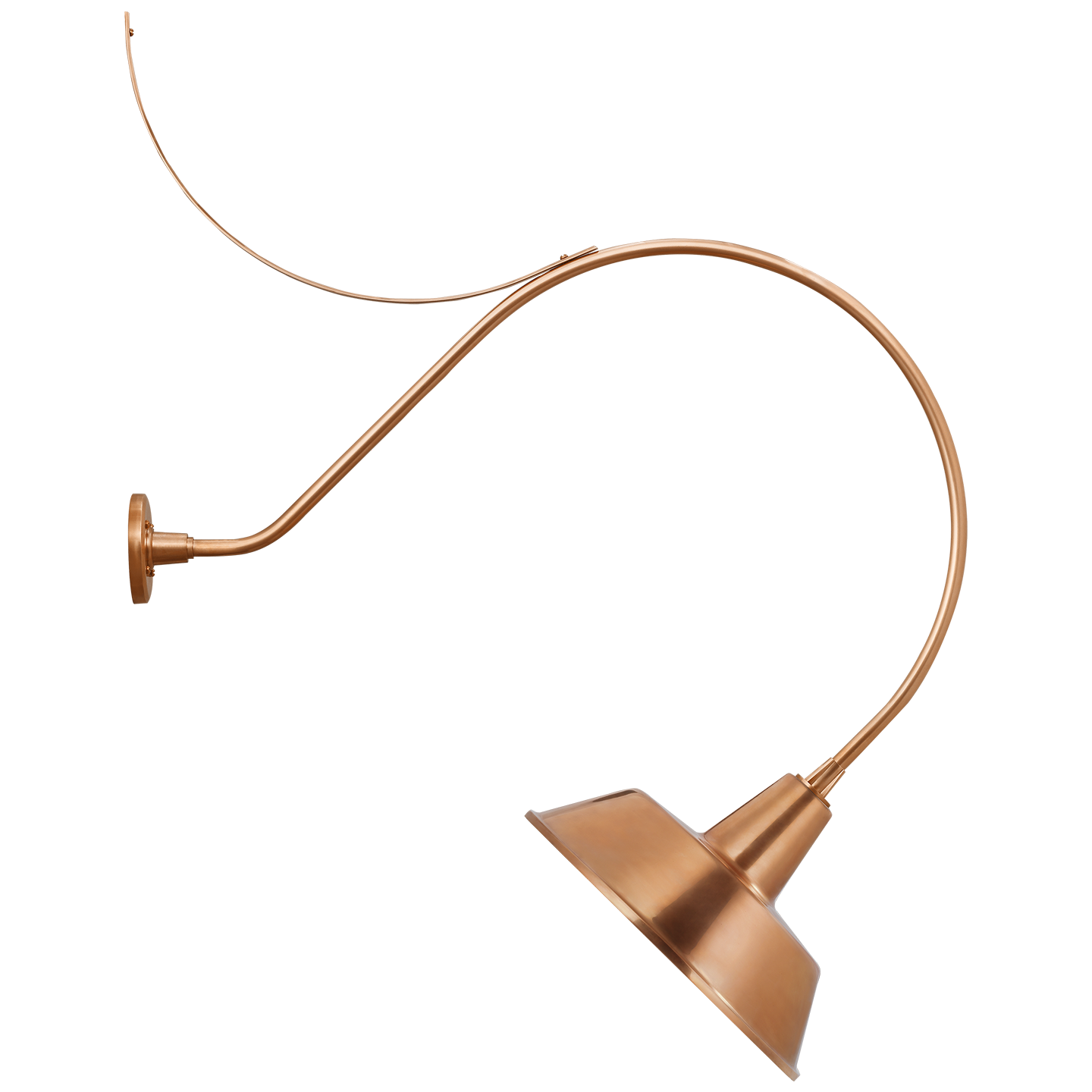 Academy 36" Anchored Larrabee Barn Light | Soft Copper | 16 | 16" Soft Copper Bowers Shade