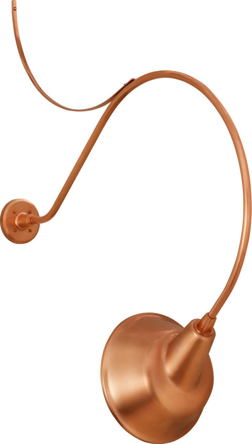 Academy 36" Anchored Larrabee Barn Light | Soft Copper | 12.5 | 12.5" Soft Copper Tilted Bowers Shade