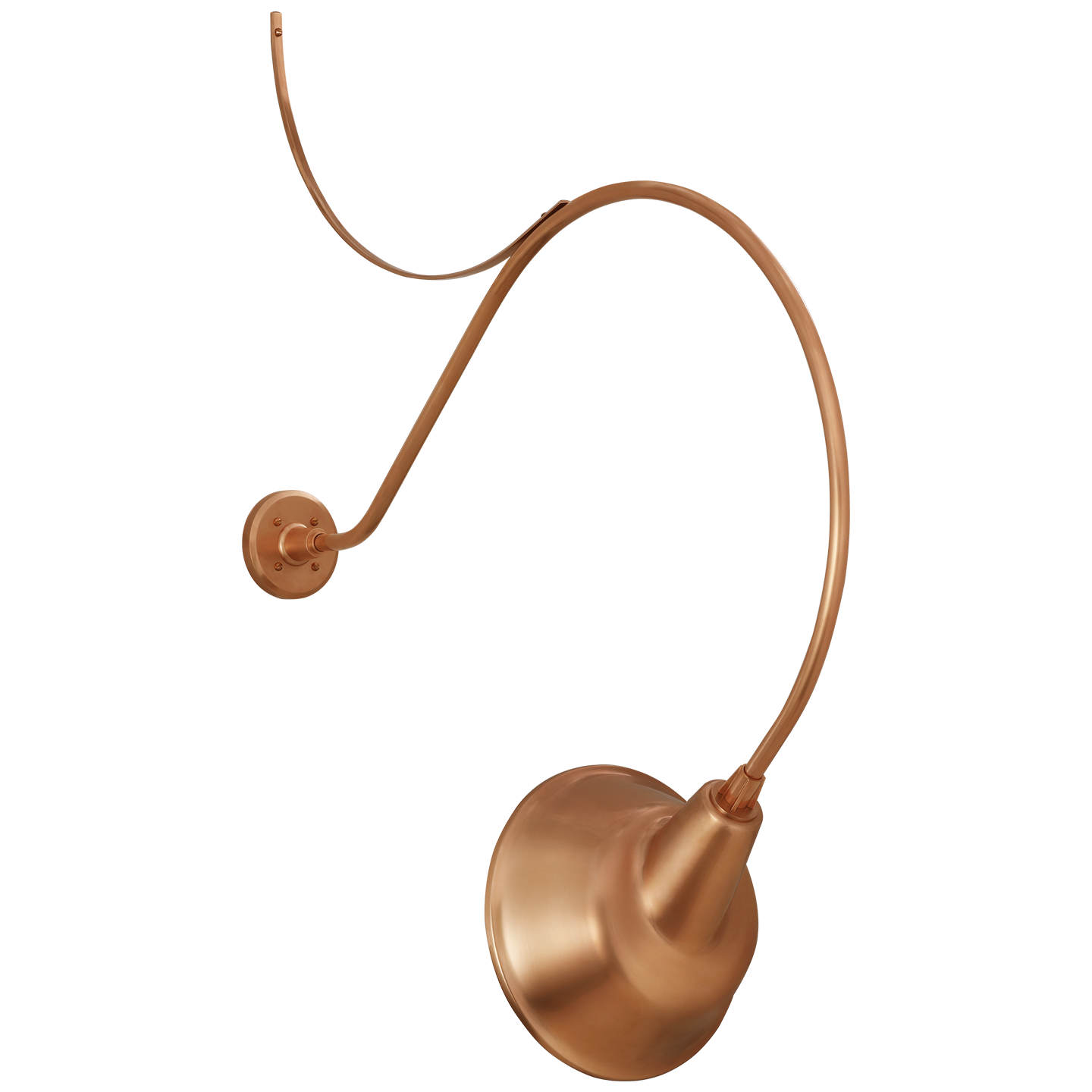 Academy 36" Anchored Larrabee Barn Light | Soft Copper | 12.5 | 12.5" Soft Copper Tilted Bowers Shade