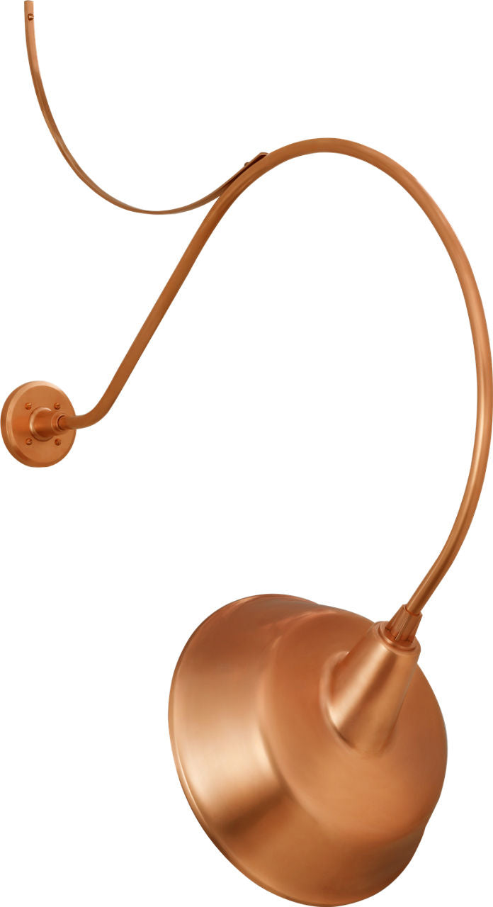Academy 36" Anchored Larrabee Barn Light | Soft Copper | 16 | 16" Soft Copper Tilted Bowers Shade