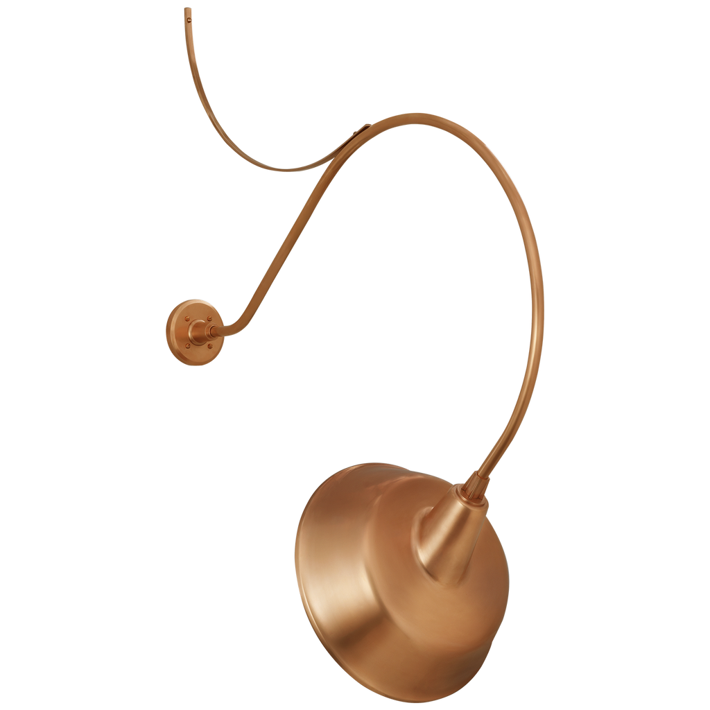 Academy 36" Anchored Larrabee Barn Light | Soft Copper | 16 | 16" Soft Copper Tilted Bowers Shade