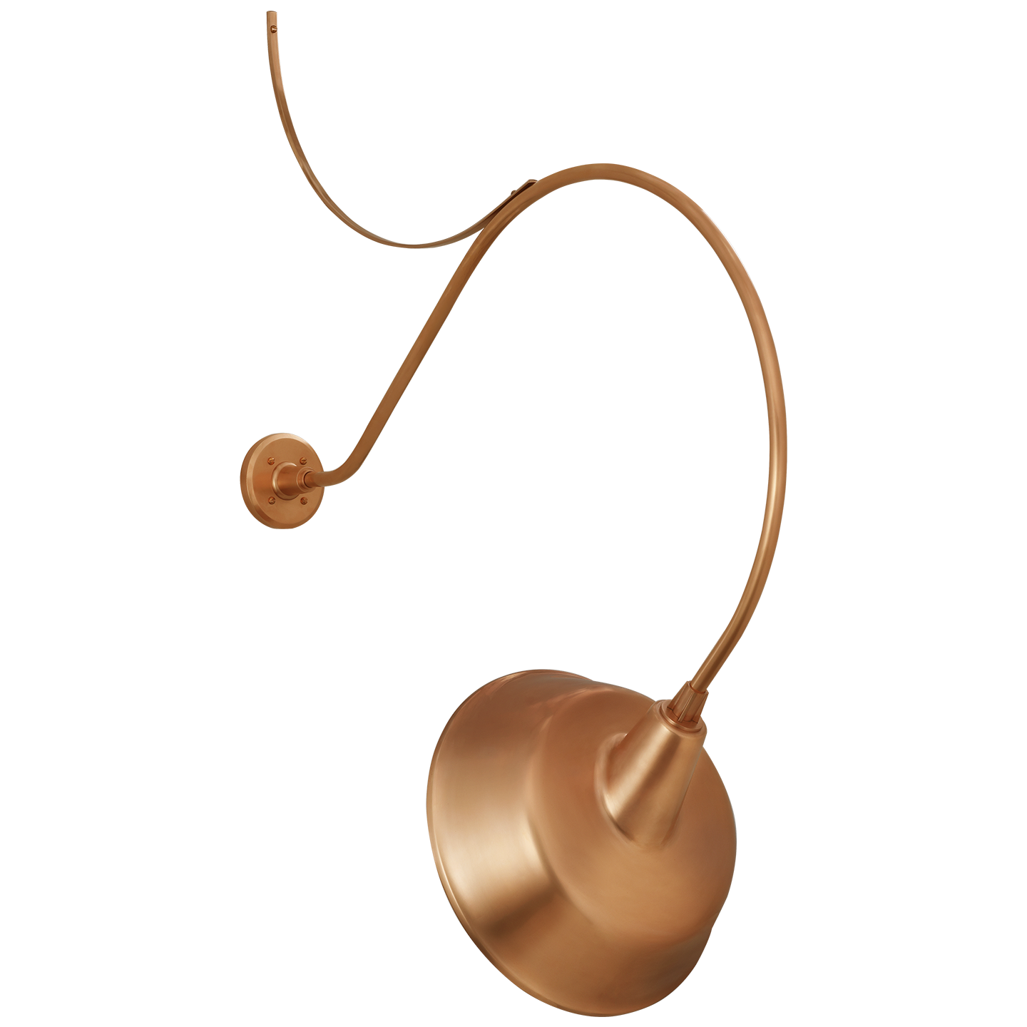 Academy 36" Anchored Larrabee Barn Light | Soft Copper | 16 | 16" Soft Copper Tilted Bowers Shade