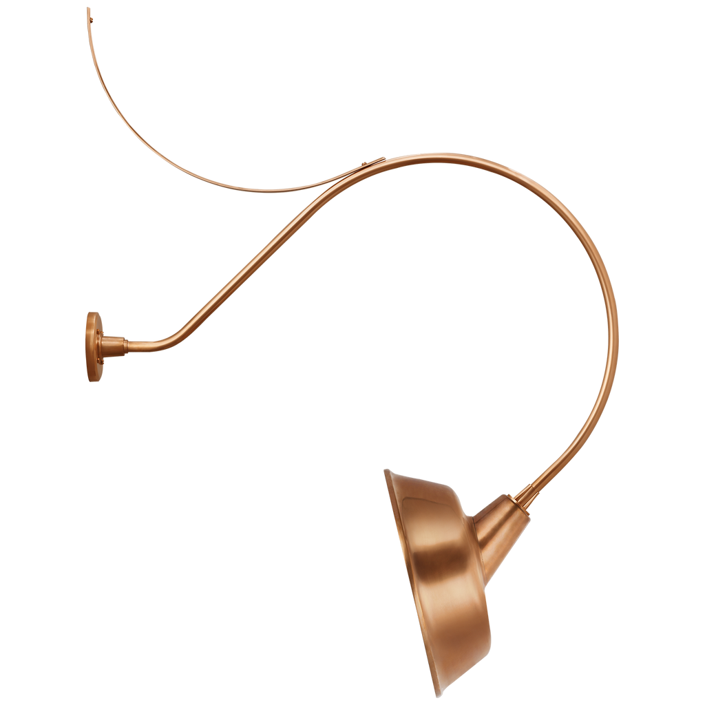 Academy 36" Anchored Larrabee Barn Light | Soft Copper | 16 | 16" Soft Copper Tilted Bowers Shade