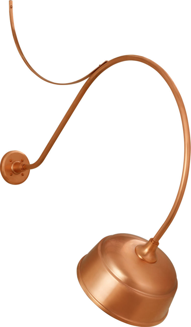 Academy 36" Anchored Larrabee Barn Light | Soft Copper | 12.5 | 12.5" Soft Copper Rockhouse Shade