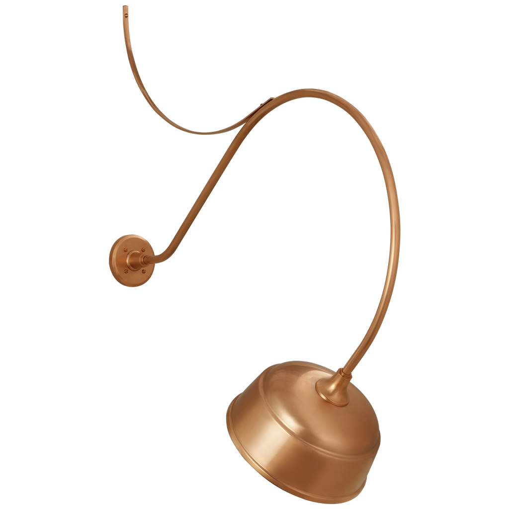 Academy 36" Anchored Larrabee Barn Light | Soft Copper | 12.5 | 12.5" Soft Copper Rockhouse Shade