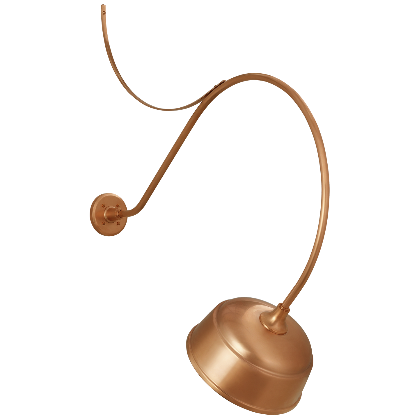 Academy 36" Anchored Larrabee Barn Light | Soft Copper | 12.5 | 12.5" Soft Copper Rockhouse Shade
