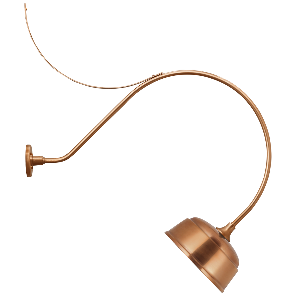 Academy 36" Anchored Larrabee Barn Light | Soft Copper | 12.5 | 12.5" Soft Copper Rockhouse Shade