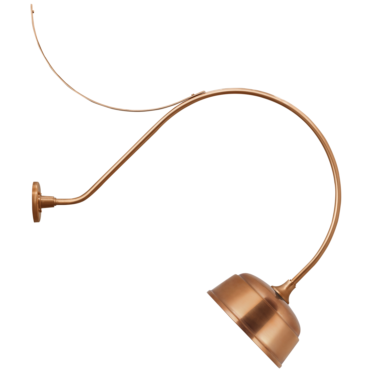 Academy 36" Anchored Larrabee Barn Light | Soft Copper | 12.5 | 12.5" Soft Copper Rockhouse Shade