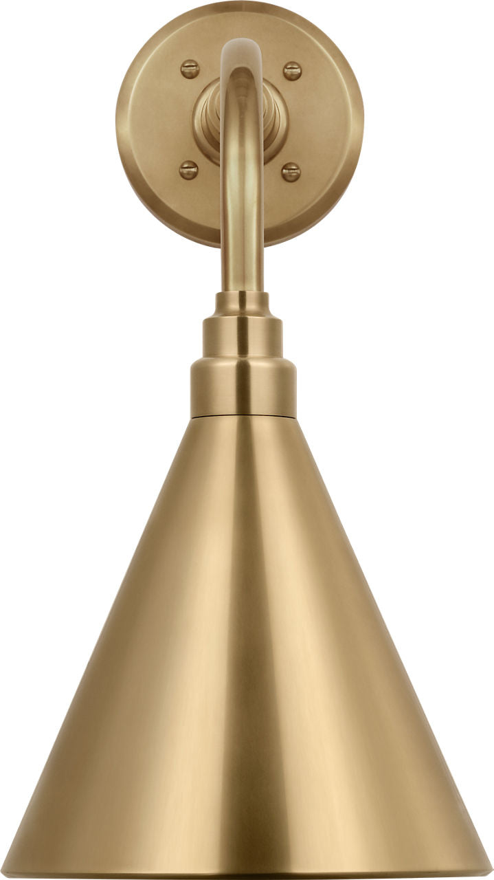 Academy 11" Rex Barn Light | Hand-Rubbed Antique Brass | 9 | 9" Hand-Rubbed Antique Brass Conical Savannah Shade