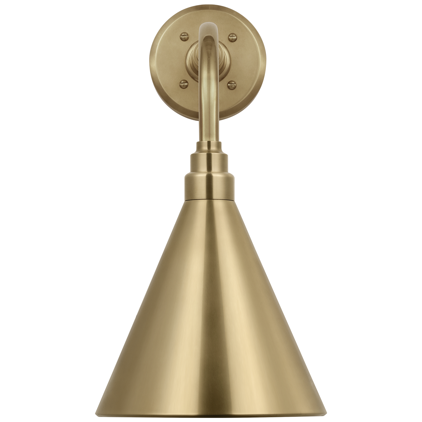 Academy 11" Rex Barn Light | Hand-Rubbed Antique Brass | 9 | 9" Hand-Rubbed Antique Brass Conical Savannah Shade
