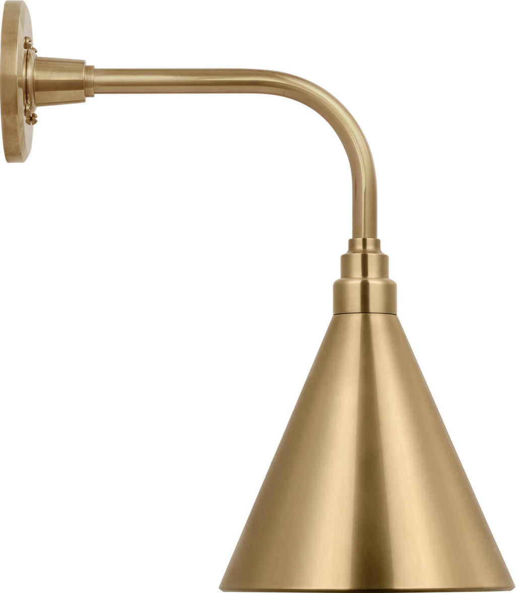 Academy 11" Rex Barn Light | Hand-Rubbed Antique Brass | 9 | 9" Hand-Rubbed Antique Brass Conical Savannah Shade