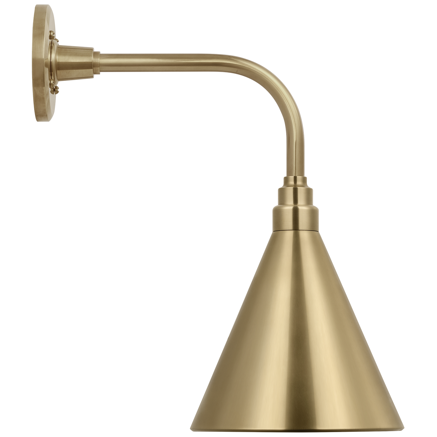 Academy 11" Rex Barn Light | Hand-Rubbed Antique Brass | 9 | 9" Hand-Rubbed Antique Brass Conical Savannah Shade
