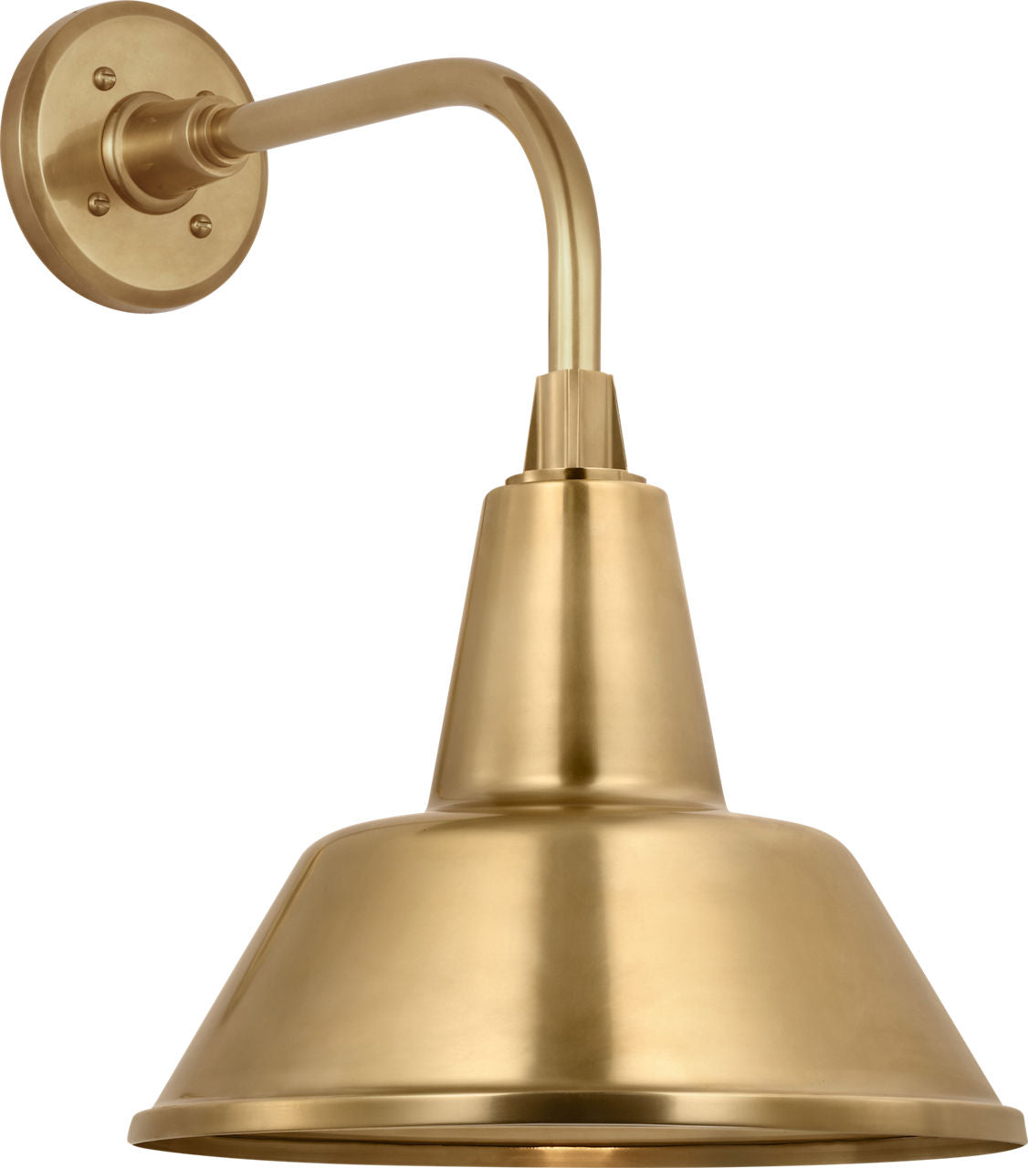 Academy 11" Rex Barn Light | Hand-Rubbed Antique Brass | 12.5 | 12.5" Hand-Rubbed Antique Brass Bowers Shade