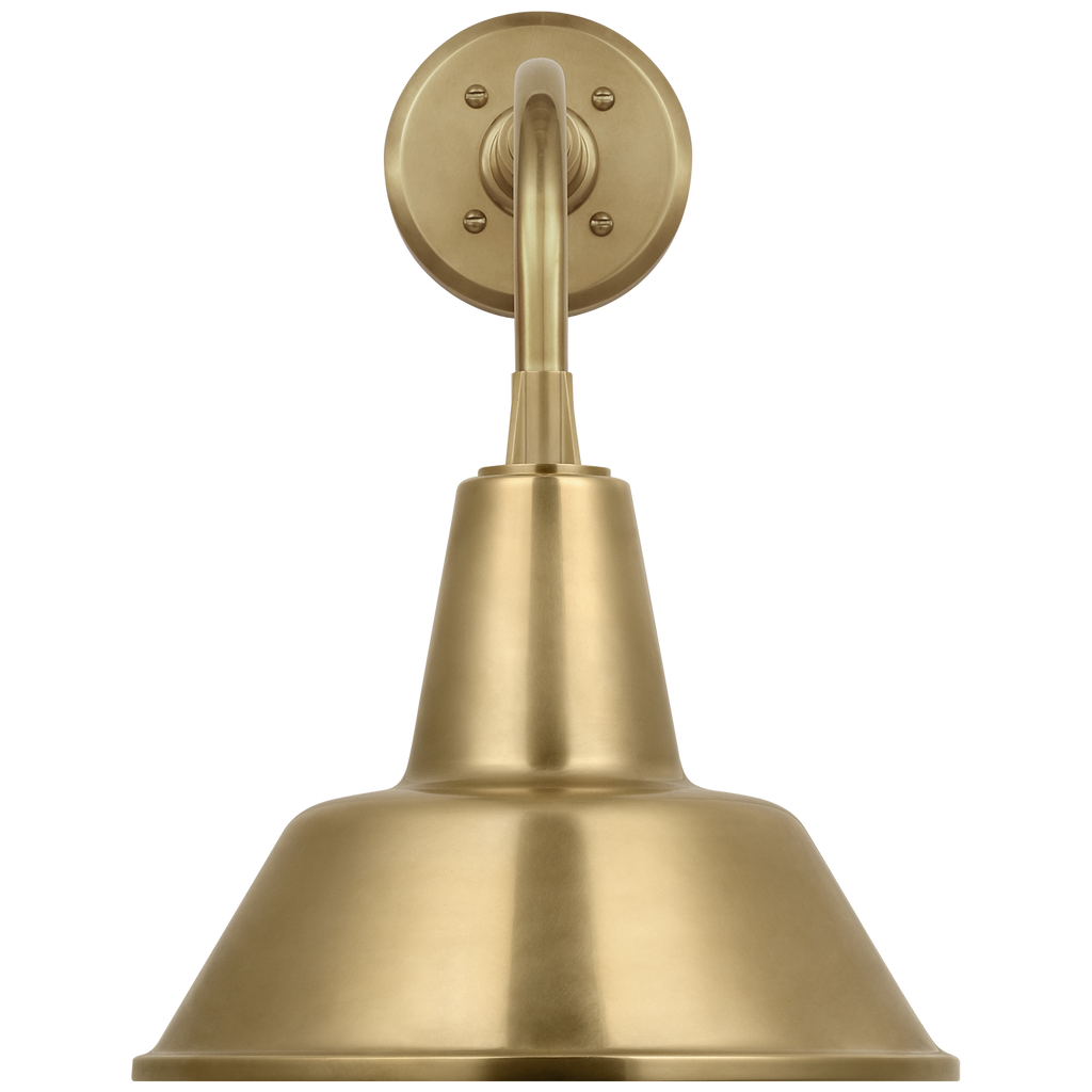 Academy 11" Rex Barn Light | Hand-Rubbed Antique Brass | 12.5 | 12.5" Hand-Rubbed Antique Brass Bowers Shade