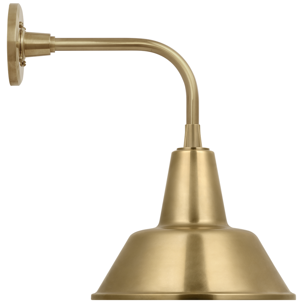 Academy 11" Rex Barn Light | Hand-Rubbed Antique Brass | 12.5 | 12.5" Hand-Rubbed Antique Brass Bowers Shade