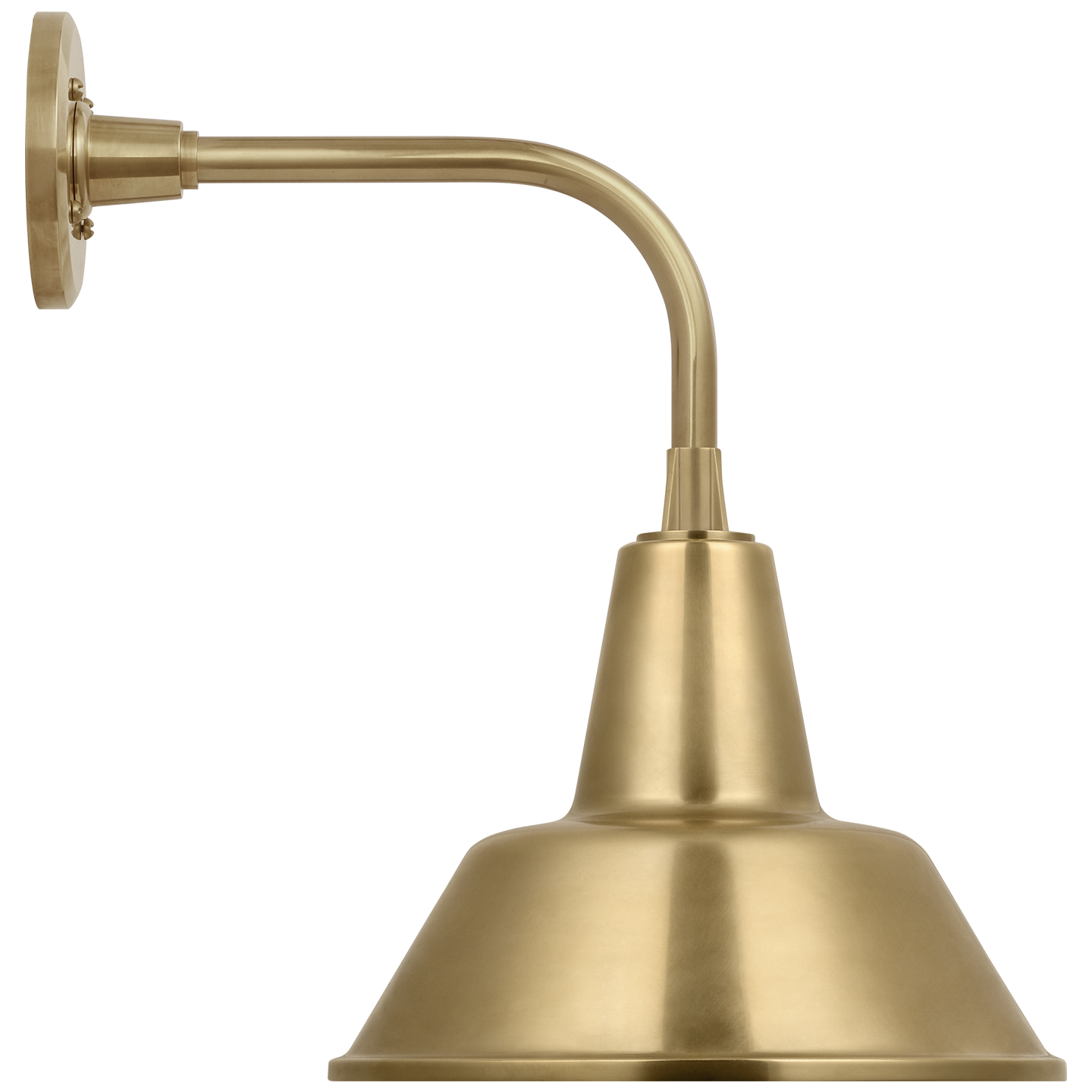 Academy 11" Rex Barn Light | Hand-Rubbed Antique Brass | 12.5 | 12.5" Hand-Rubbed Antique Brass Bowers Shade
