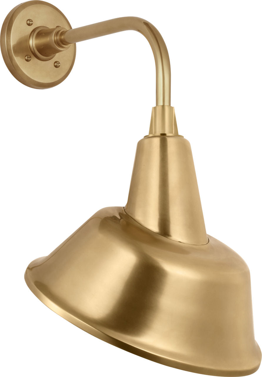Academy 11" Rex Barn Light | Hand-Rubbed Antique Brass | 12.5 | 12.5" Hand-Rubbed Antique Brass Tilted Bowers Shade