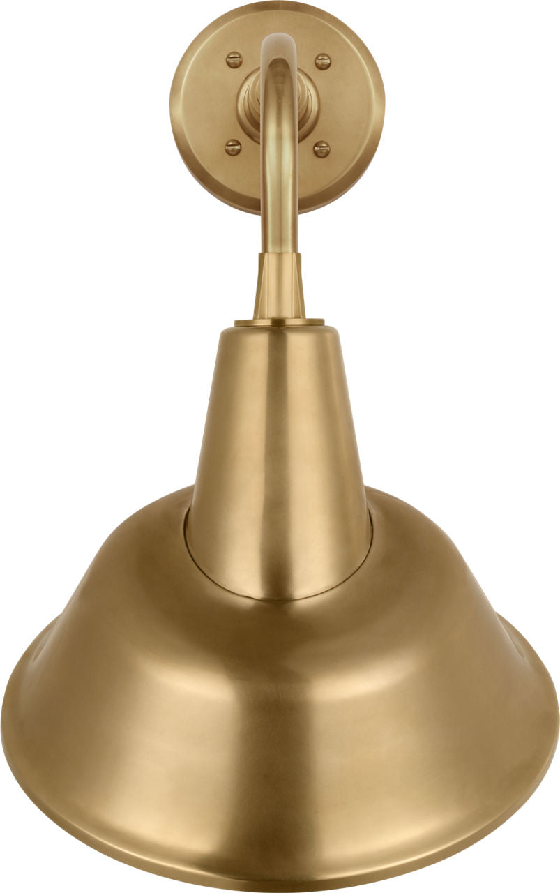 Academy 11" Rex Barn Light | Hand-Rubbed Antique Brass | 12.5 | 12.5" Hand-Rubbed Antique Brass Tilted Bowers Shade