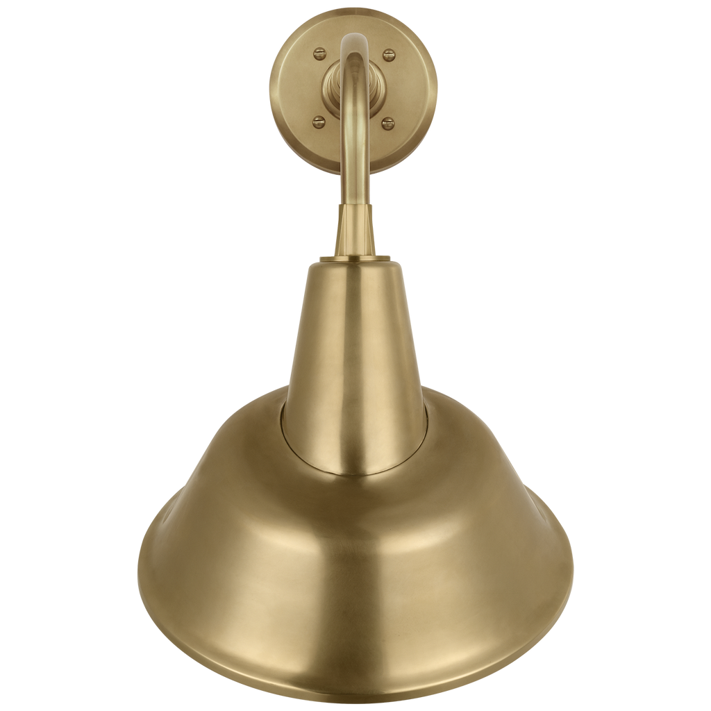 Academy 11" Rex Barn Light | Hand-Rubbed Antique Brass | 12.5 | 12.5" Hand-Rubbed Antique Brass Tilted Bowers Shade