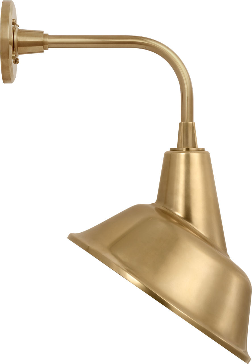 Academy 11" Rex Barn Light | Hand-Rubbed Antique Brass | 12.5 | 12.5" Hand-Rubbed Antique Brass Tilted Bowers Shade