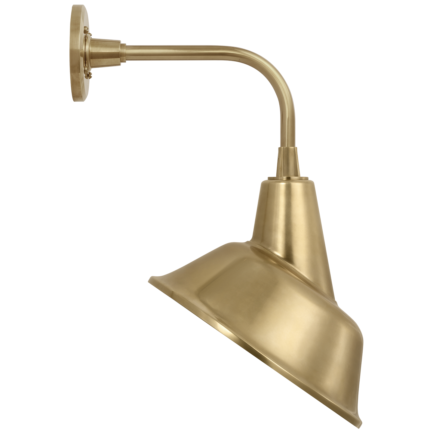 Academy 11" Rex Barn Light | Hand-Rubbed Antique Brass | 12.5 | 12.5" Hand-Rubbed Antique Brass Tilted Bowers Shade