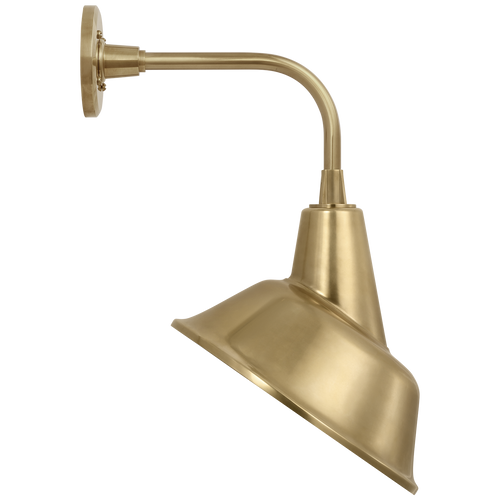 Academy 11" Rex Barn Light | Hand-Rubbed Antique Brass | 12.5 | 12.5" Hand-Rubbed Antique Brass Tilted Bowers Shade