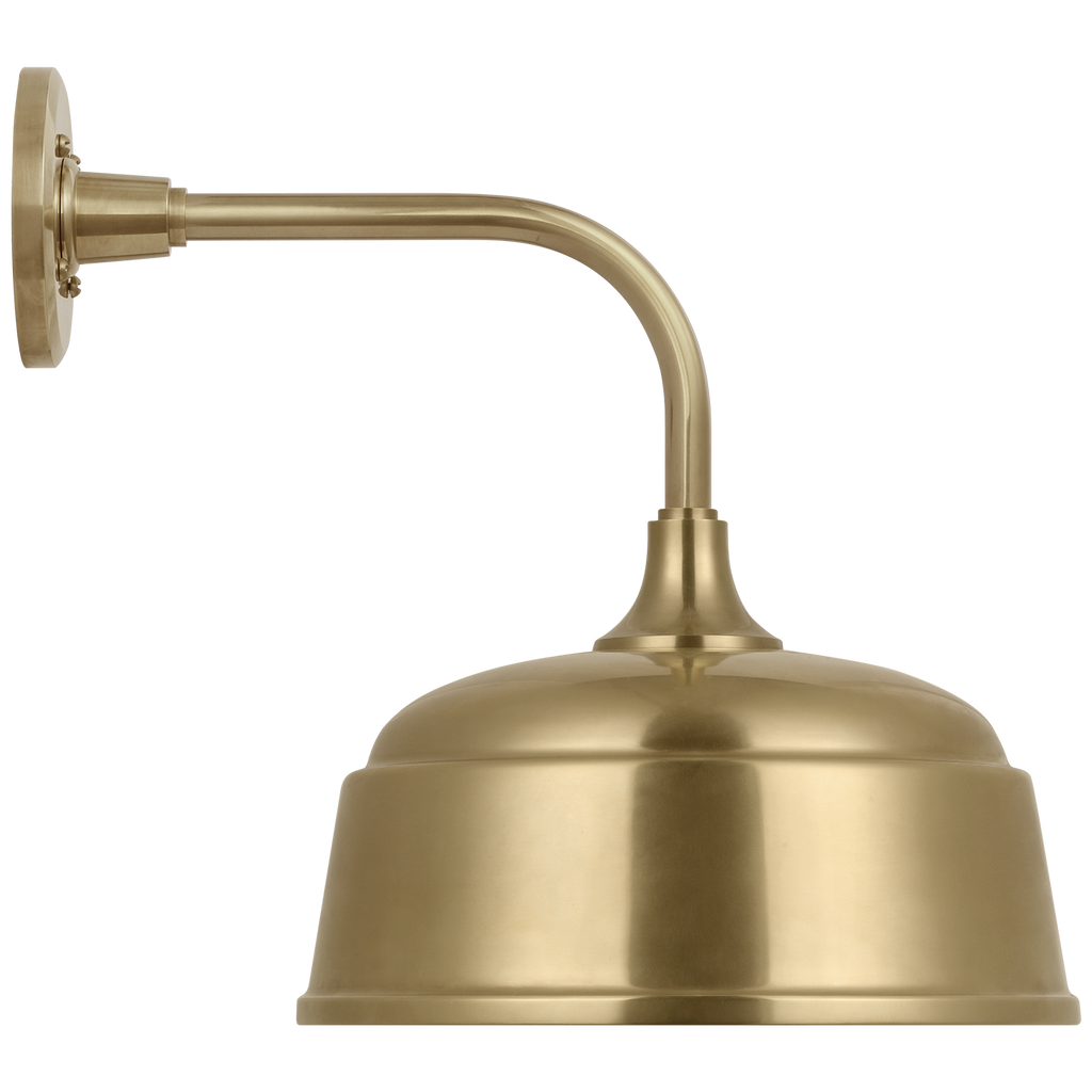 Academy 11" Rex Barn Light | Hand-Rubbed Antique Brass | 12.5 | 12.5" Hand-Rubbed Antique Brass Rockhouse Shade
