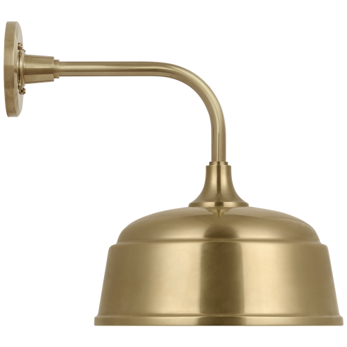 Academy 11" Rex Barn Light | Hand-Rubbed Antique Brass | 12.5 | 12.5" Hand-Rubbed Antique Brass Rockhouse Shade