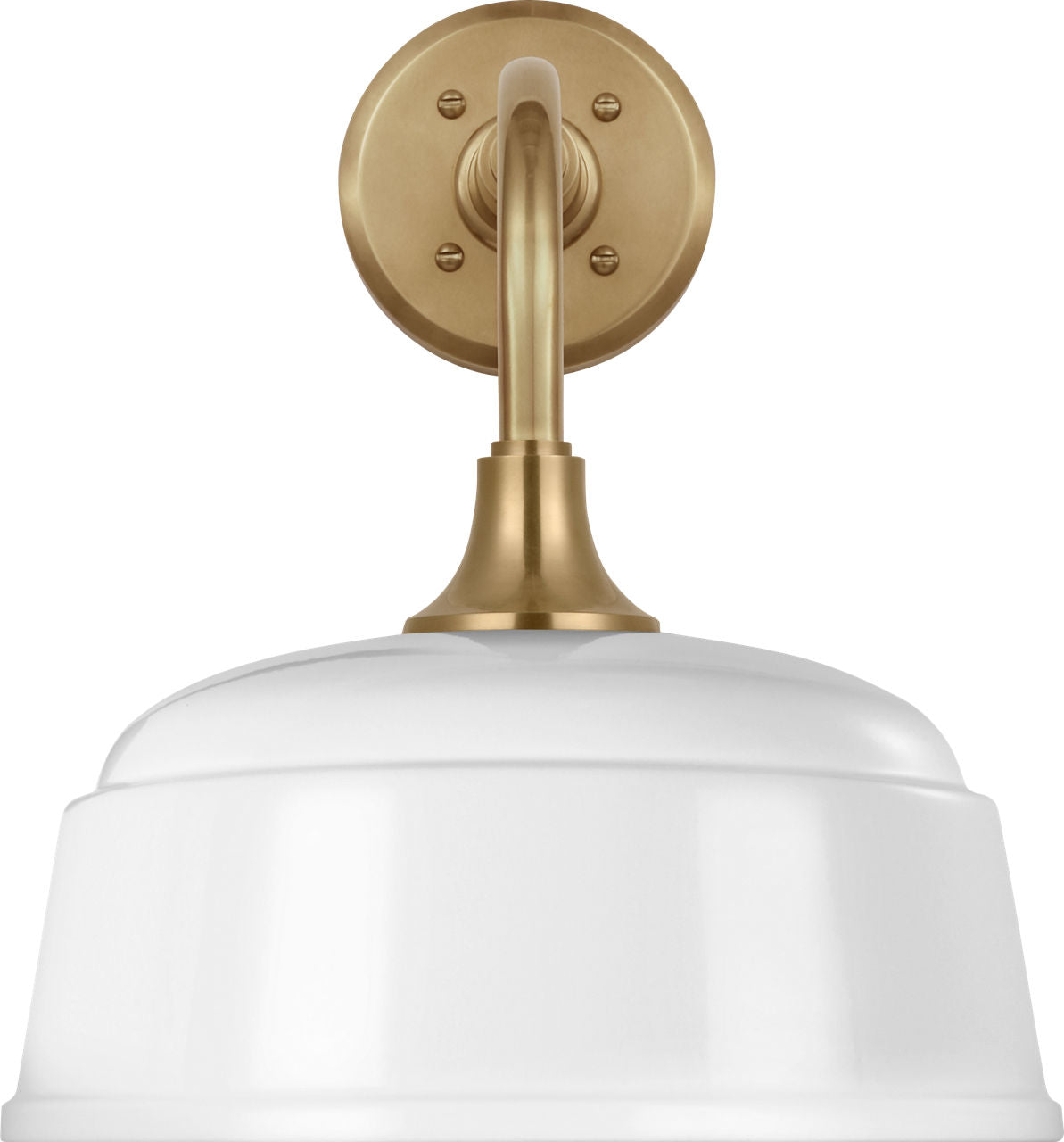 Academy 11" Rex Barn Light | Hand-Rubbed Antique Brass | 12.5 | 12.5" White Rockhouse Shade