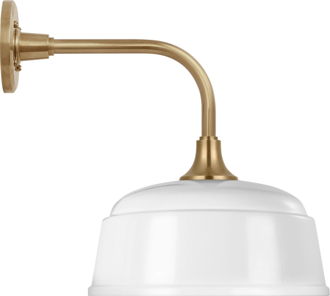 Academy 11" Rex Barn Light | Hand-Rubbed Antique Brass | 12.5 | 12.5" White Rockhouse Shade