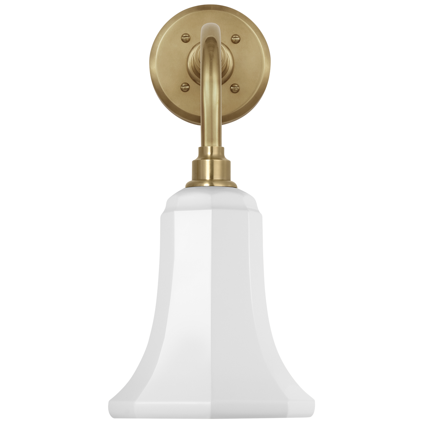 Academy 11" Rex Barn Light | Hand-Rubbed Antique Brass | 7.5 | 7.5" White Savannah Shade