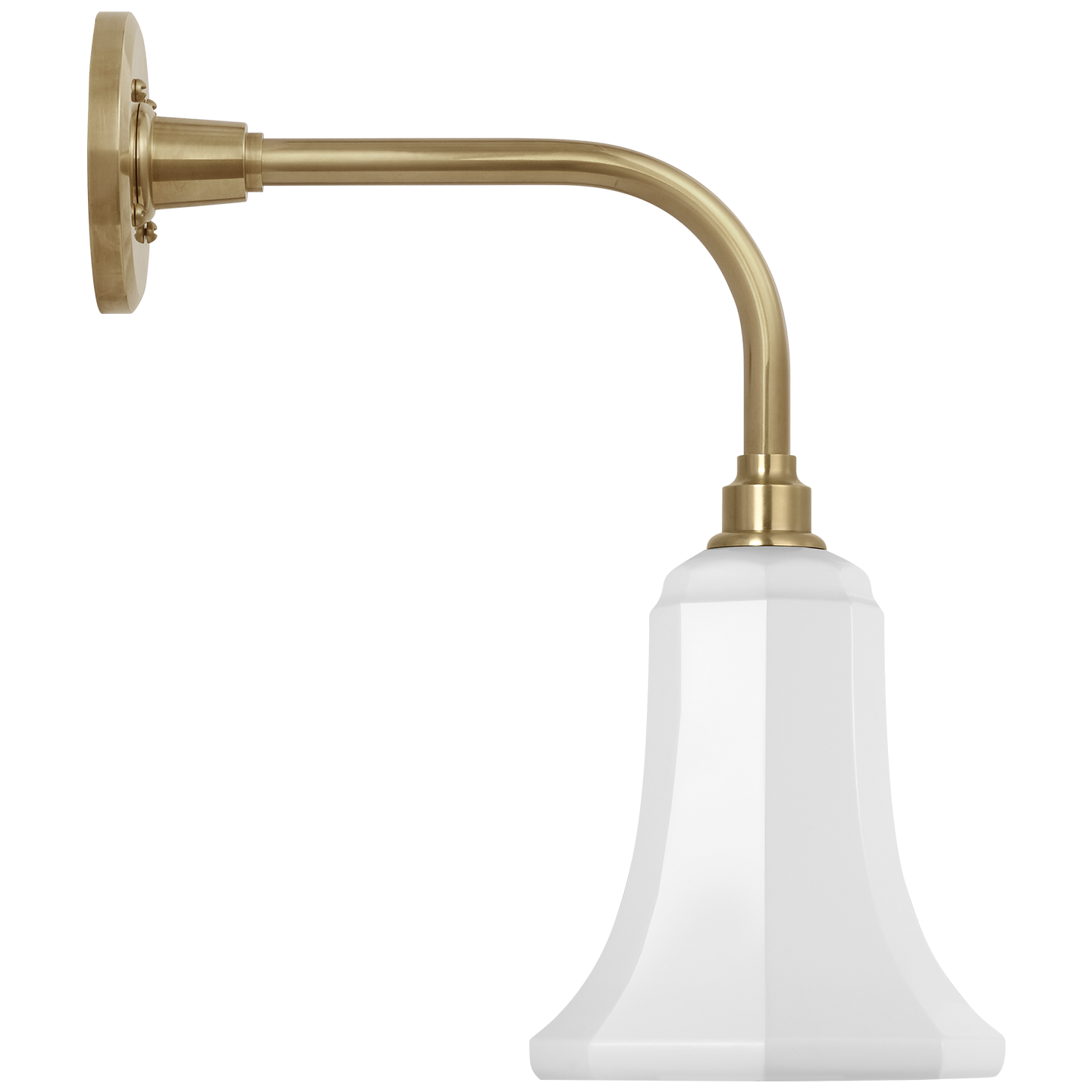 Academy 11" Rex Barn Light | Hand-Rubbed Antique Brass | 7.5 | 7.5" White Savannah Shade
