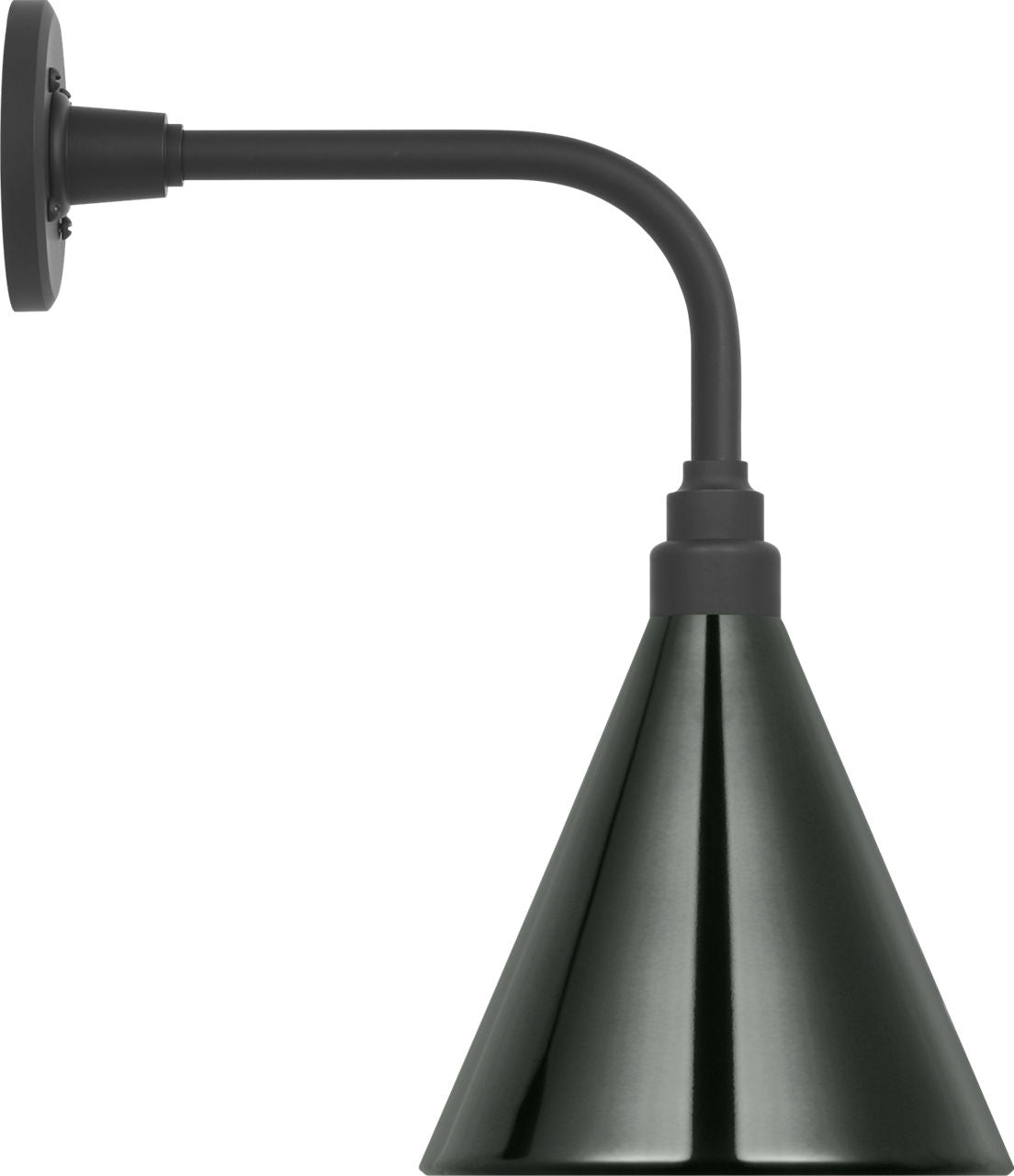 Academy 11" Rex Barn Light | Matte Black | 9 | 9" Green Conical Savannah Shade