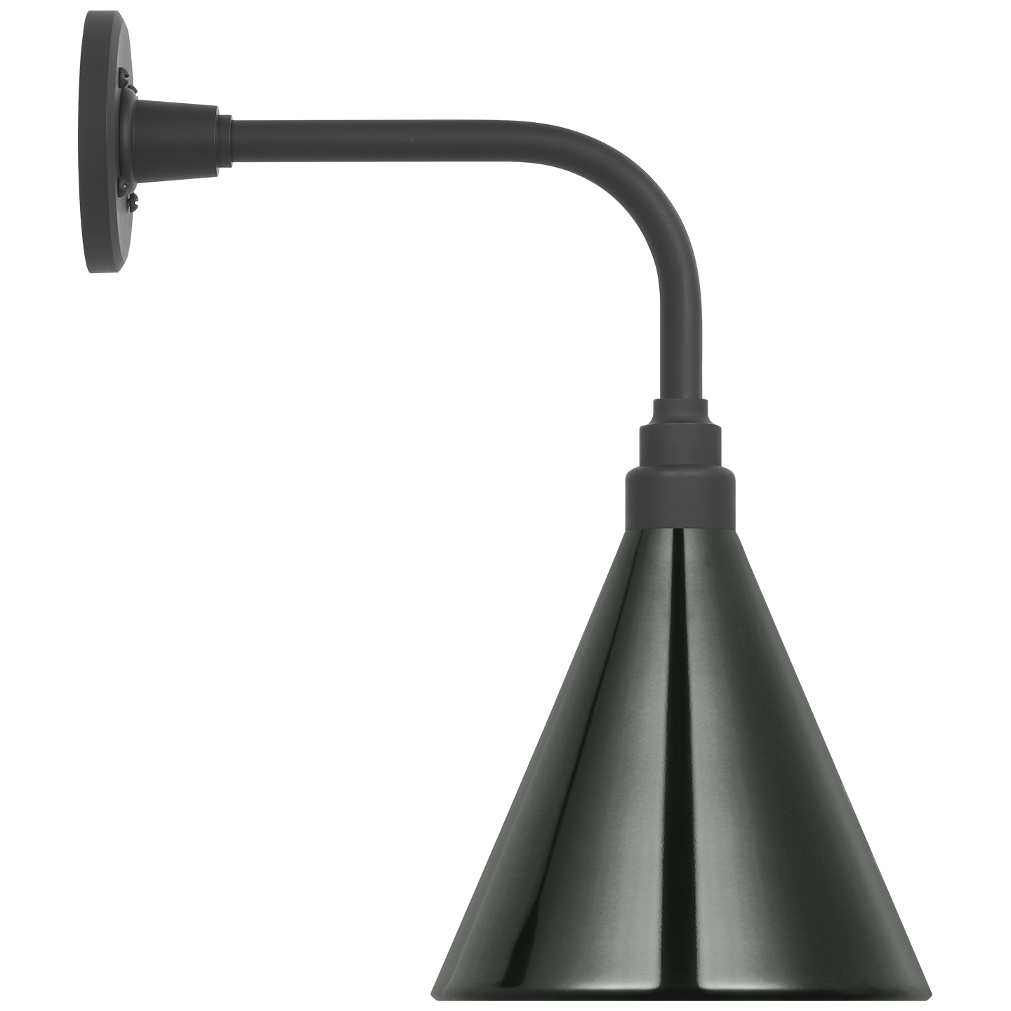 Academy 11" Rex Barn Light | Matte Black | 9 | 9" Green Conical Savannah Shade