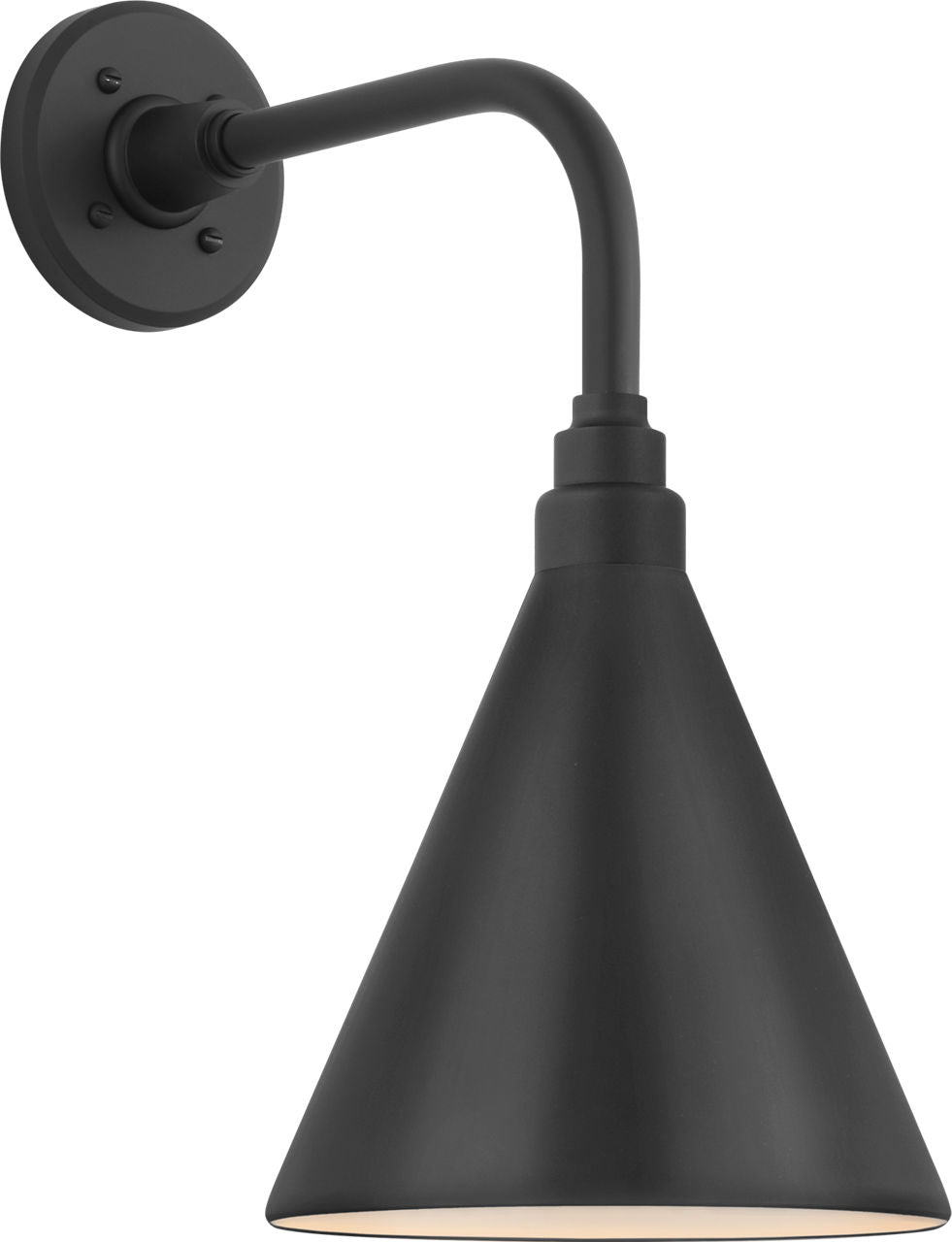 Academy 11" Rex Barn Light | Matte Black | 9 | 9" Matte Black Conical Savannah Shade