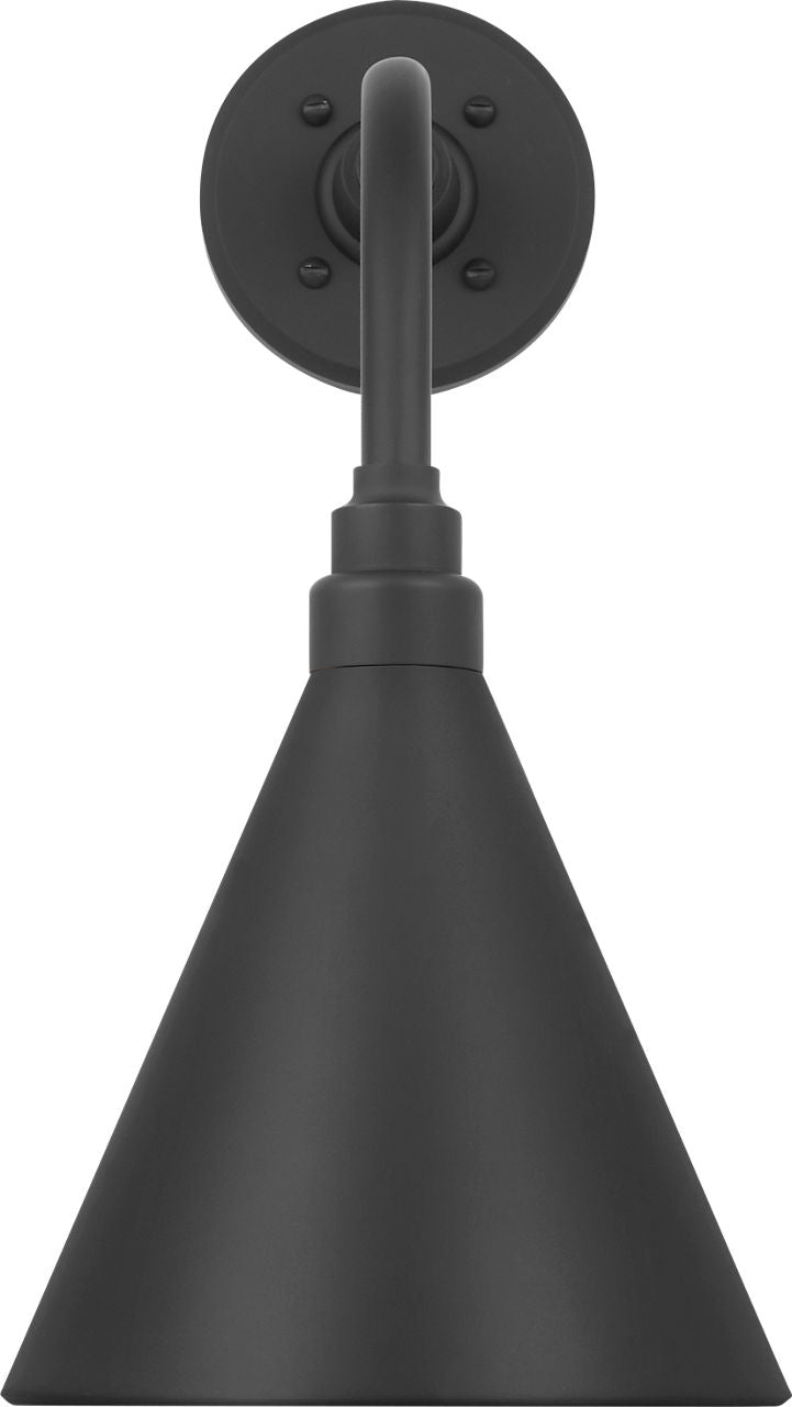 Academy 11" Rex Barn Light | Matte Black | 9 | 9" Matte Black Conical Savannah Shade
