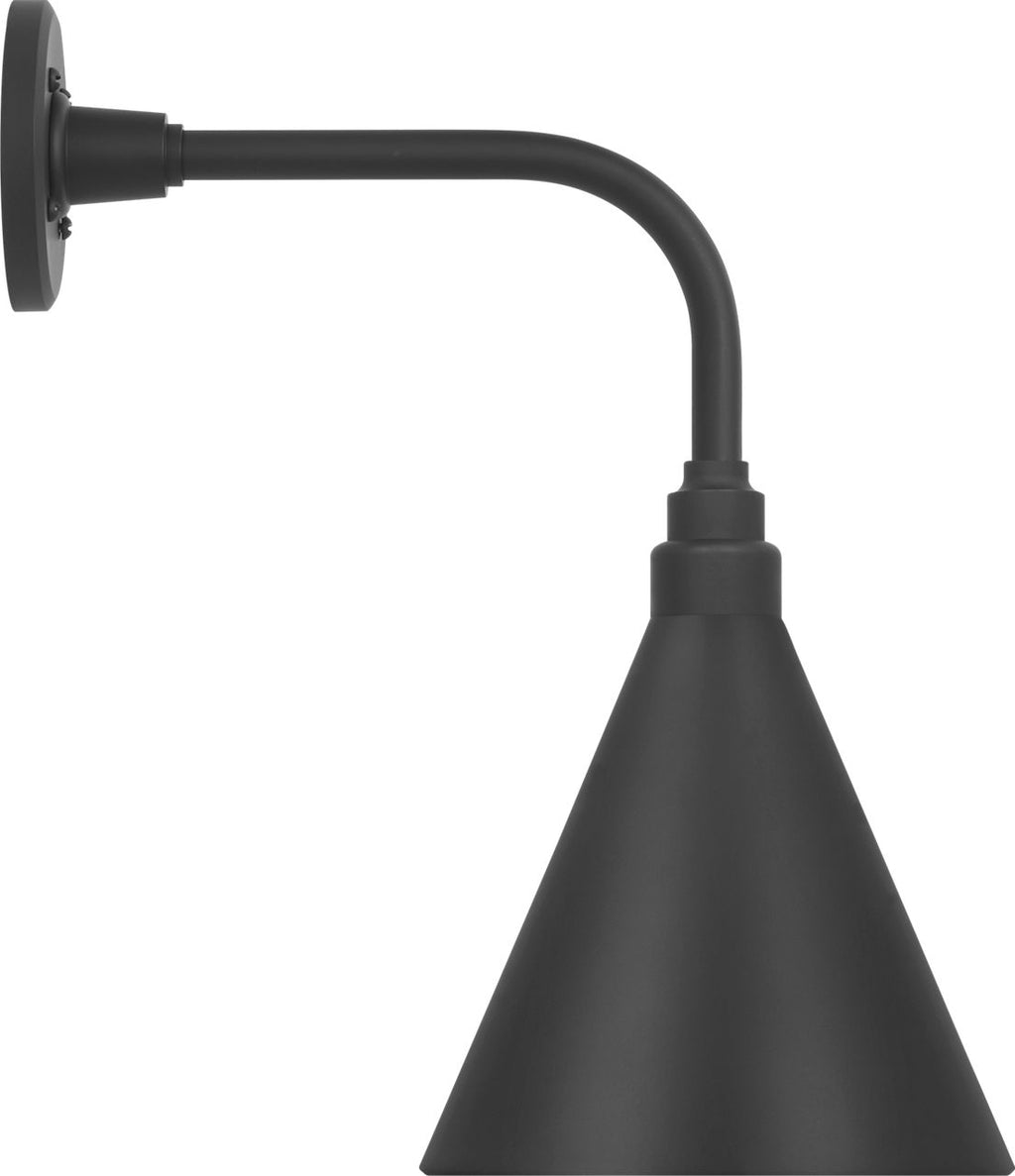 Academy 11" Rex Barn Light | Matte Black | 9 | 9" Matte Black Conical Savannah Shade