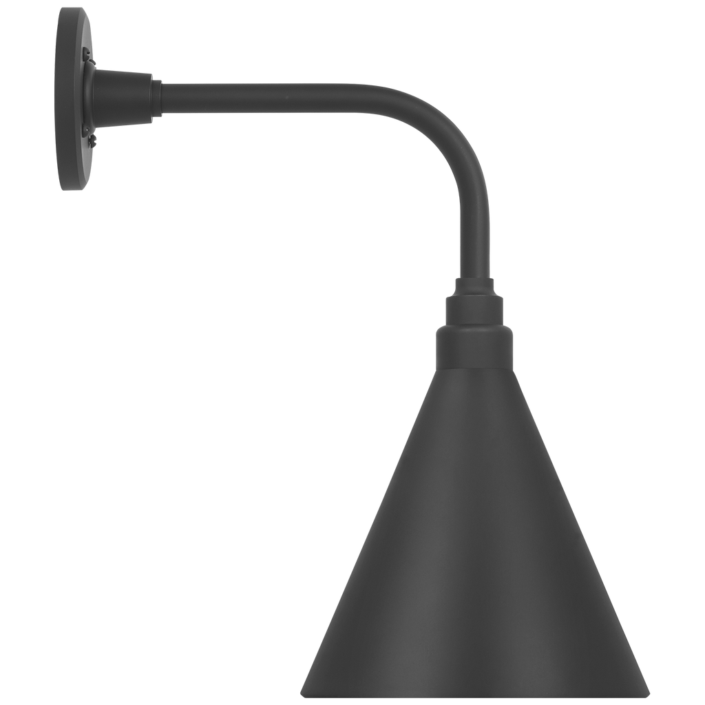 Academy 11" Rex Barn Light | Matte Black | 9 | 9" Matte Black Conical Savannah Shade