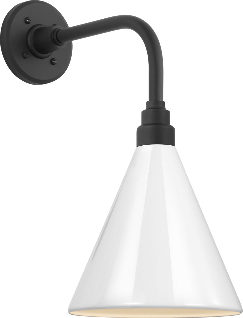 Academy 11" Rex Barn Light | Matte Black | 9 | 9" White Conical Savannah Shade