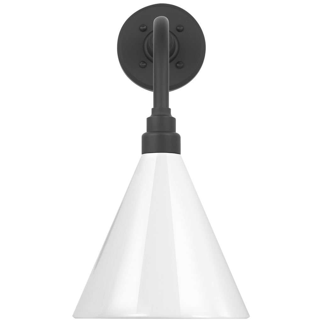 Academy 11" Rex Barn Light | Matte Black | 9 | 9" White Conical Savannah Shade