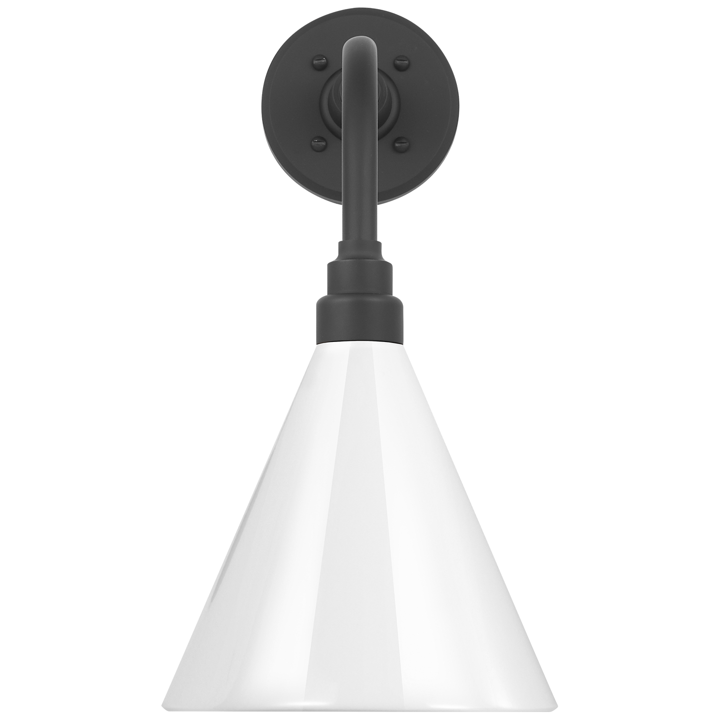 Academy 11" Rex Barn Light | Matte Black | 9 | 9" White Conical Savannah Shade