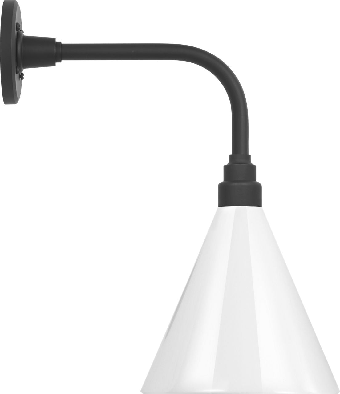 Academy 11" Rex Barn Light | Matte Black | 9 | 9" White Conical Savannah Shade