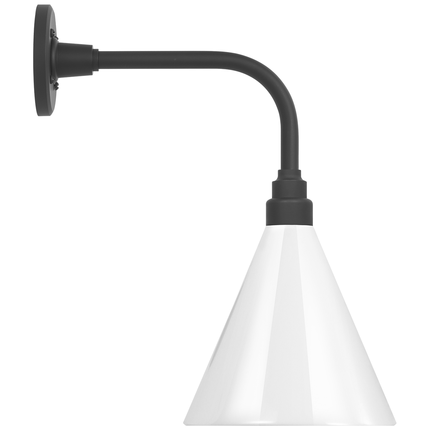 Academy 11" Rex Barn Light | Matte Black | 9 | 9" White Conical Savannah Shade