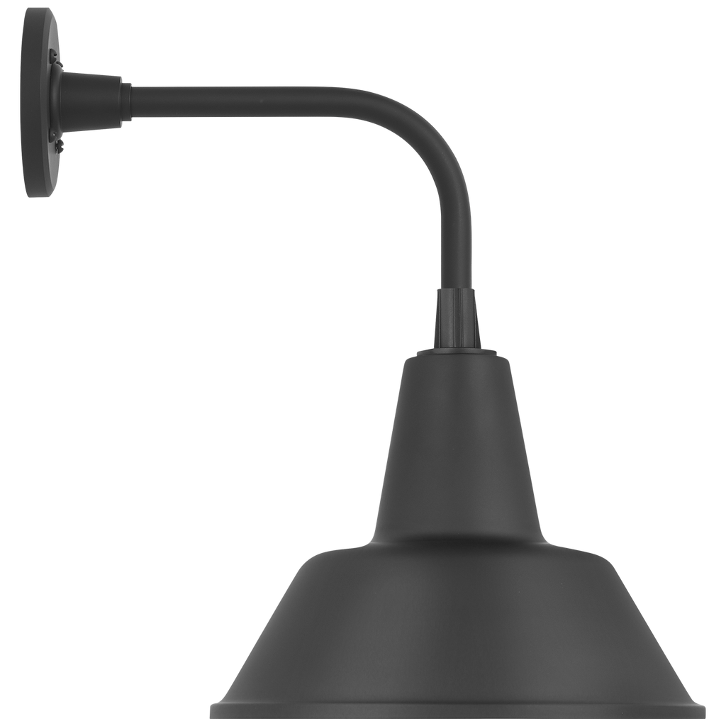 Academy 11" Rex Barn Light | Matte Black | 12.5 | 12.5" Matte Black Bowers Shade